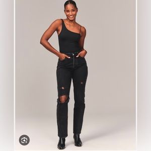Abercrombie curve love high rise dad jean
